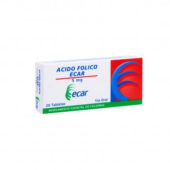 Acido Folico 5 Mg Cj x 20...