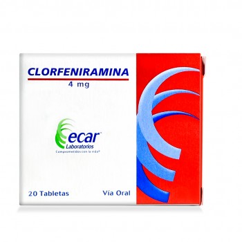 Clorfeniramina 4mg cj x 20 tab